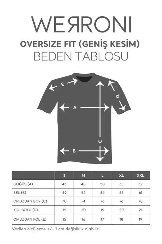 Erkek Oversize Baskılı Siyah T-shirt - 5