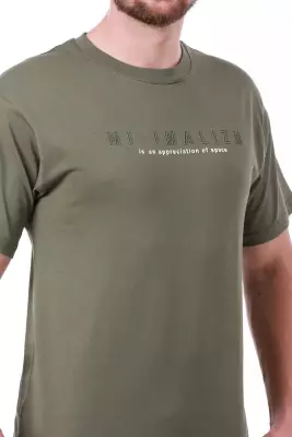 Erkek Oversize Beyaz T-Shirt - 8