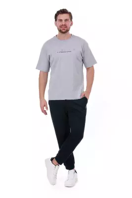 Erkek Oversize Beyaz T-Shirt - 25