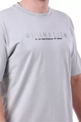 Erkek Oversize Beyaz T-Shirt - 24