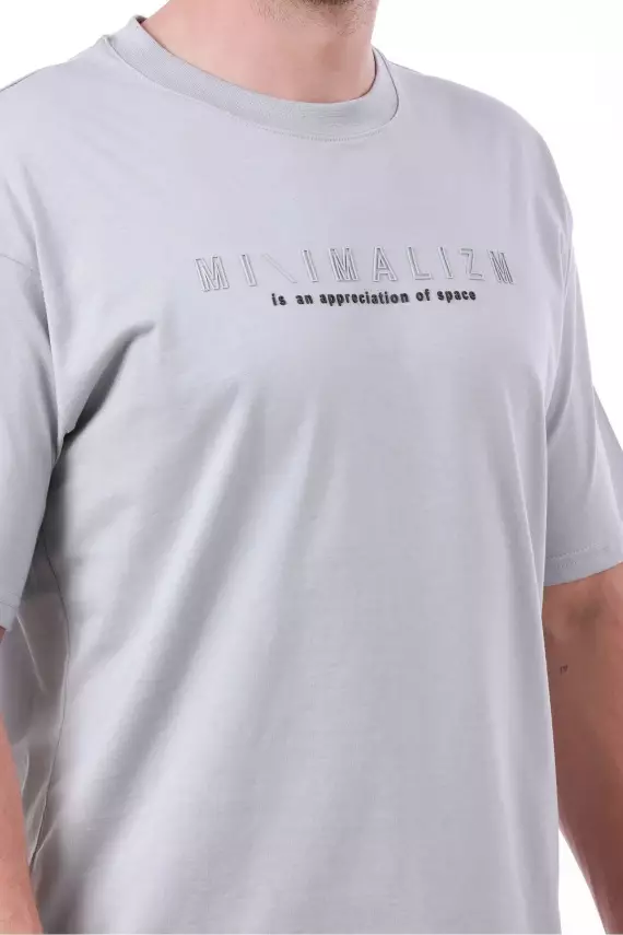 Erkek Oversize Beyaz T-Shirt - 24
