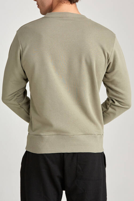 Erkek Regular Sweatshirt Beyaz - 5