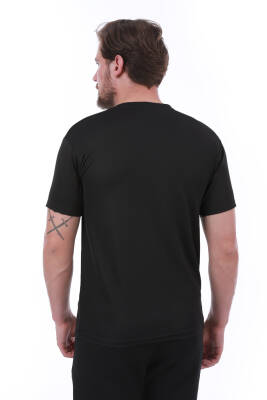 Erkek Slim Fit Ready Baskılı Siyah Renk T-shirt - 129