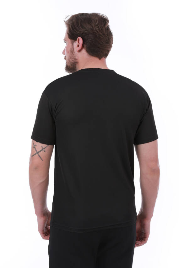 Erkek Slim Fit Ready Baskılı Siyah Renk T-shirt - 134
