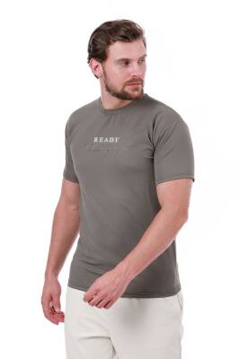 Erkek Slim Fit Ready Baskılı Siyah Renk T-shirt - 154